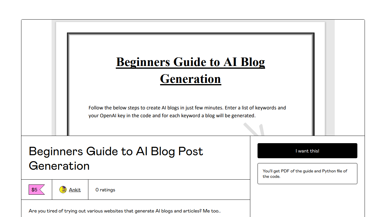 Guide to create AI Blog posts