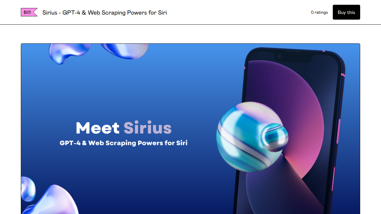 Sirius - GPT-4 Superpowers for Siri