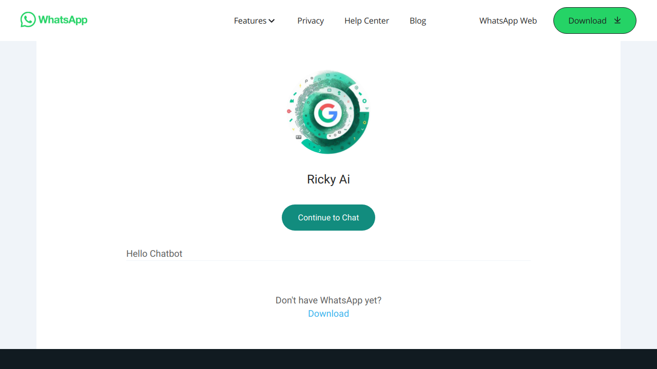 WhatsApp Chatbot